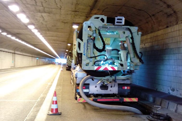 Saugbagger Bensheim - Tunnelbau